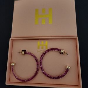 Dark Pink Glitter Hoo Hoops